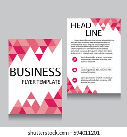 Vector Brochure Flyer design Layout template, Front page and back page, templates, website, Editable vector illustration, Abstract background, A4.