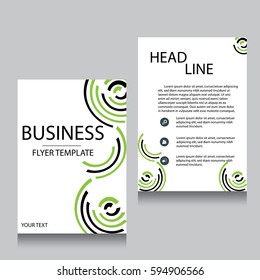 Vector Brochure Flyer design Layout template, Front page and back page, templates, website, Editable vector illustration, Abstract background, A4.