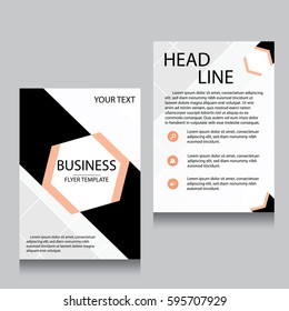 Vector Brochure Flyer design Layout template, Front page and back page, templates, website, Editable vector illustration, Abstract background, A4.