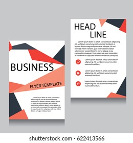 Vector Brochure Flyer design Layout template, Front page and back page, templates, website, Editable vector illustration, Abstract background, A4.