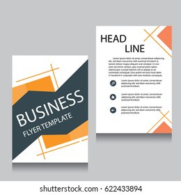 Vector Brochure Flyer design Layout template, Front page and back page, templates, website, Editable vector illustration, Abstract background, A4.