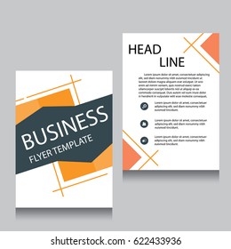 Vector Brochure Flyer design Layout template, Front page and back page, templates, website, Editable vector illustration, Abstract background, A4.