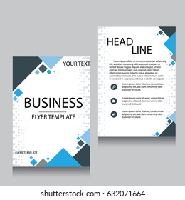Vector Brochure Flyer design Layout template, Front page and back page, templates, website, Editable vector illustration, Abstract background, A4.