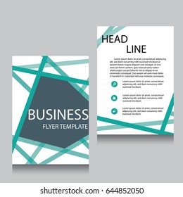 Vector Brochure Flyer design Layout template, Front page and back page, templates, website, Editable vector illustration, Abstract background, A4.