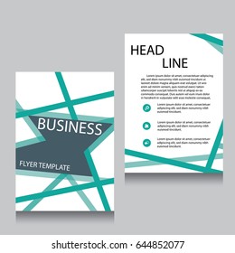 Vector Brochure Flyer design Layout template, Front page and back page, templates, website, Editable vector illustration, Abstract background, A4.