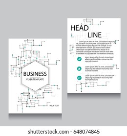 Vector Brochure Flyer design Layout template, Front page and back page, templates, website, Editable vector illustration, Abstract background, A4.