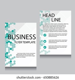 Vector Brochure Flyer design Layout template, Front page and back page, templates, website, Editable vector illustration, Abstract background, A4.