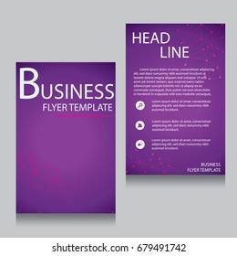 Vector Brochure Flyer design Layout template, Front page and back page, templates, website, Editable vector illustration, Abstract background, A4.