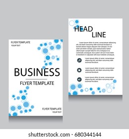 Vector Brochure Flyer design Layout template, Front page and back page, templates, website, Editable vector illustration, Abstract background, A4.