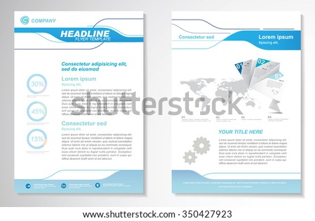 Vector Brochure Flyer design Layout template, size A4, Front page and back page, infographics. Easy to use and edit.