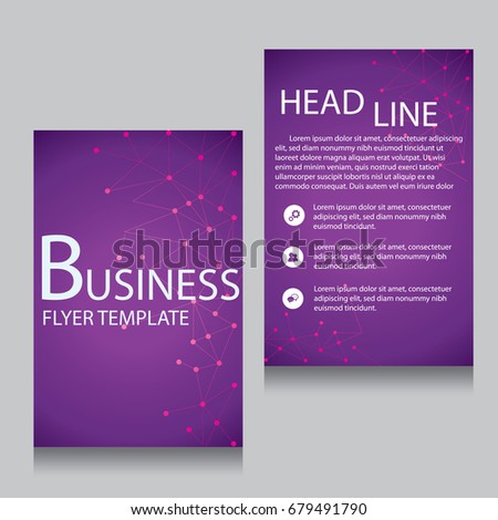 Vector Brochure Flyer design Layout template, Front page and back page, templates, website, Editable vector illustration, Abstract background, A4.