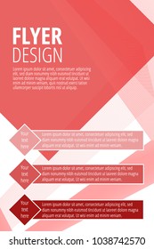 Vector Brochure Flyer design template in red color - illustration