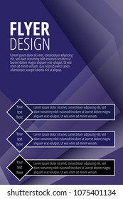 Vector Brochure Flyer design template in purple color - vector illustration