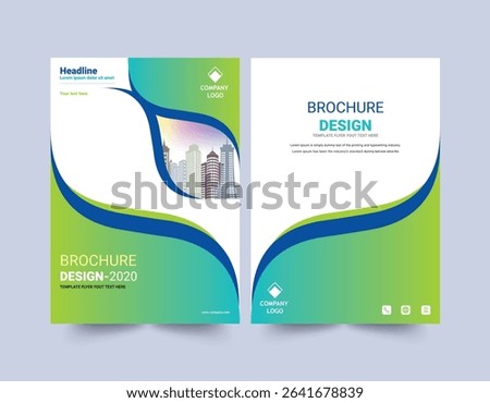 Vector brochure flyer design template
