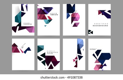 Vector Brochure Flyer design templates set, A4 size