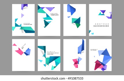 Vector Brochure Flyer design templates set, A4 size