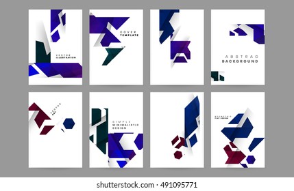 Vector Brochure Flyer design templates set, A4 size