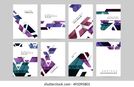 Vector Brochure Flyer design templates set, A4 size