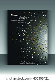 Vector brochure, flyer, leaflet, layout, cover, magazine or annual report. The size of A4. Business, science, medicine and technology of design books. Golden mandala. Easy to use and edit