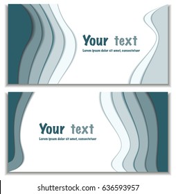 Vector brochure, flyer or leaflet with wavy curve background