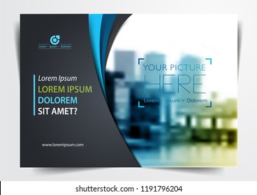 Vector brochure, flyer, magazine cover & poster template. Size A4.