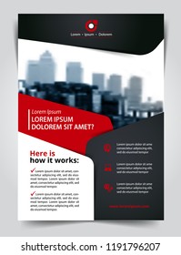 Vector brochure, flyer, magazine cover & poster template. Size A4.