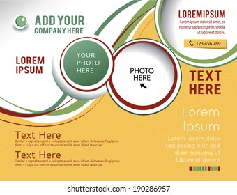 Vector brochure, flyer, magazine cover & poster template. Abstract illustration