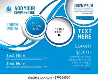 Vector brochure, flyer, magazine cover & poster template. Abstract illustration