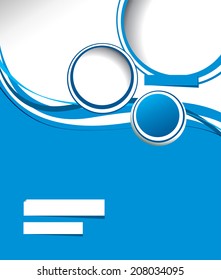 Vector brochure, flyer, magazine cover & poster template. Abstract illustration