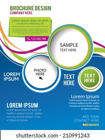 Vector brochure, flyer, magazine cover & poster template