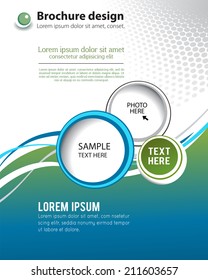 Vector brochure, flyer, magazine cover & poster template