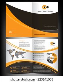 Vector brochure, flyer, magazine cover & poster template. Two ( 2 ) Pages.