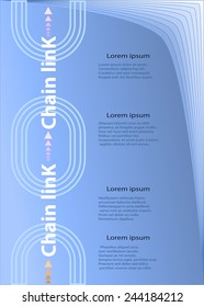 Vector brochure, flyer, magazine cover & poster template. Chain links.
