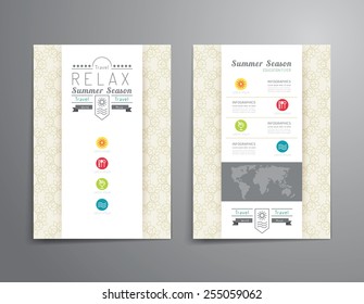 Vector brochure, flyer, magazine cover booklet poster design template.layout education annual report A4 size.