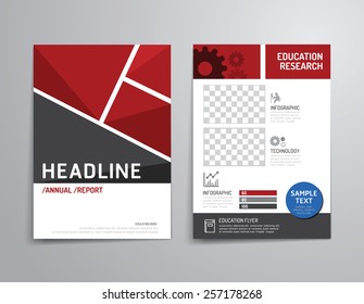 Vector brochure, flyer, magazine cover booklet poster design template.layout education annual report A4 size.