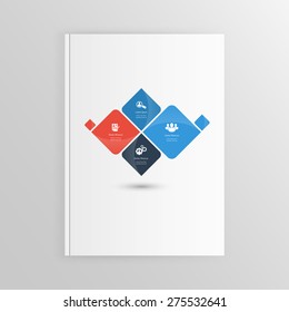 Vector brochure, flyer, magazine cover & poster template.