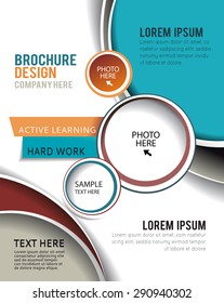 Vector brochure, flyer, magazine cover & poster template
