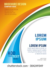 Vector brochure, flyer, magazine cover & poster template