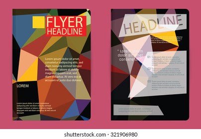 Vector brochure, flyer, magazine cover booklet poster design template.layout education annual report A4 size.