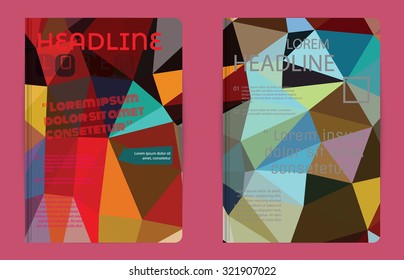 Vector brochure, flyer, magazine cover booklet poster design template.layout education annual report A4 size.
