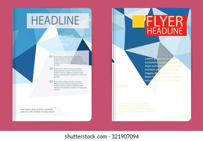 Vector brochure, flyer, magazine cover booklet poster design template.layout education annual report A4 size.
