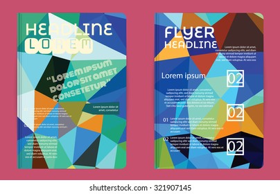 Vector brochure, flyer, magazine cover booklet poster design template.layout education annual report A4 size.