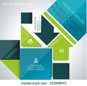 Vector brochure, flyer, magazine cover, web page, poster template