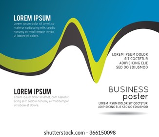 Vector brochure, flyer, magazine cover & poster template