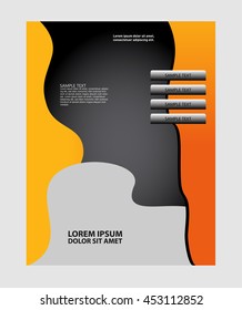 Vector brochure, flyer, magazine cover & poster template
