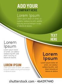 Vector brochure, flyer, magazine cover & poster template