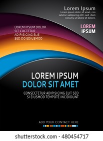 Vector brochure, flyer, magazine cover & poster template