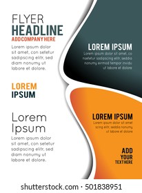 Vector brochure, flyer, magazine cover & poster template