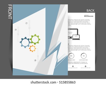 Vector brochure, flyer, magazine cover & poster template.
