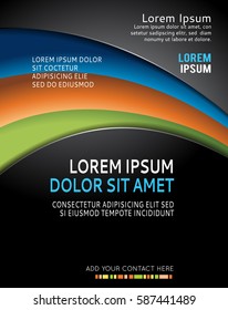 Vector brochure flyer, magazine cover & poster template